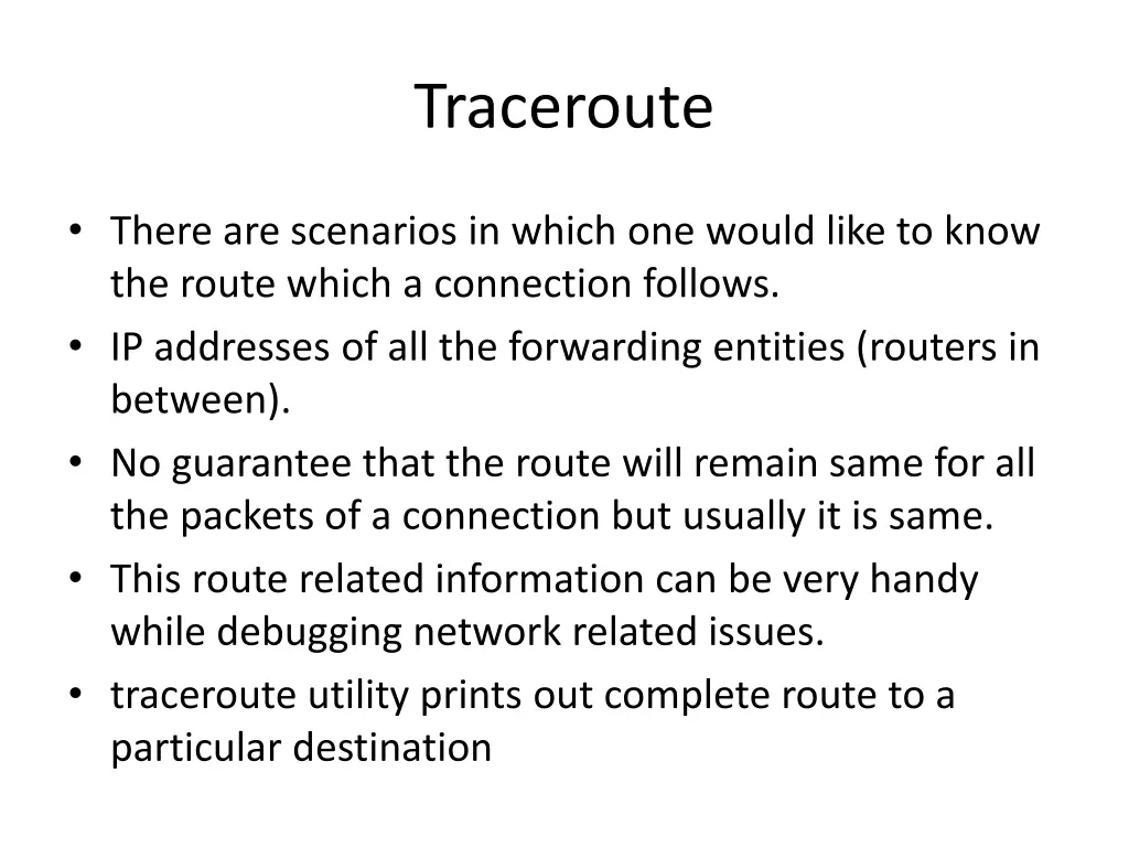 traceroute