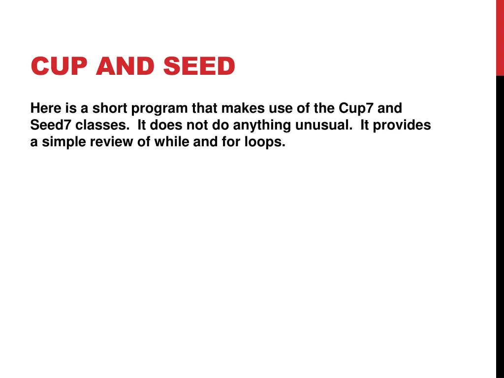 cup and seed