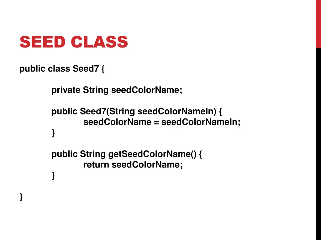 seed class