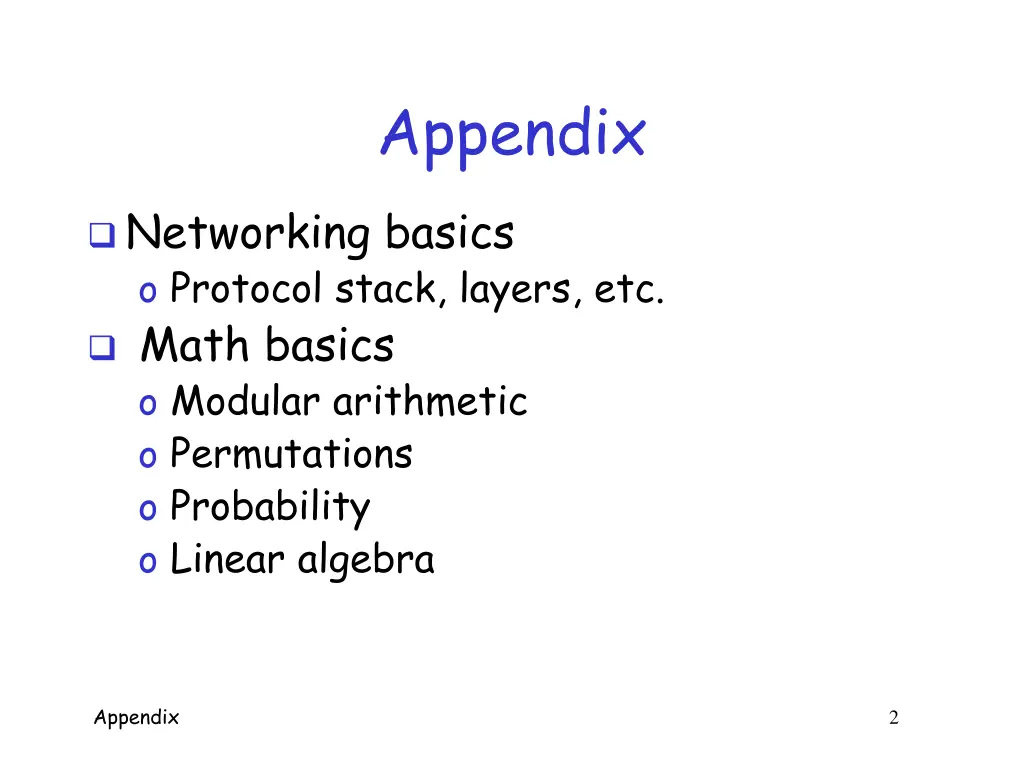 appendix 1