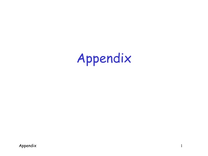 appendix