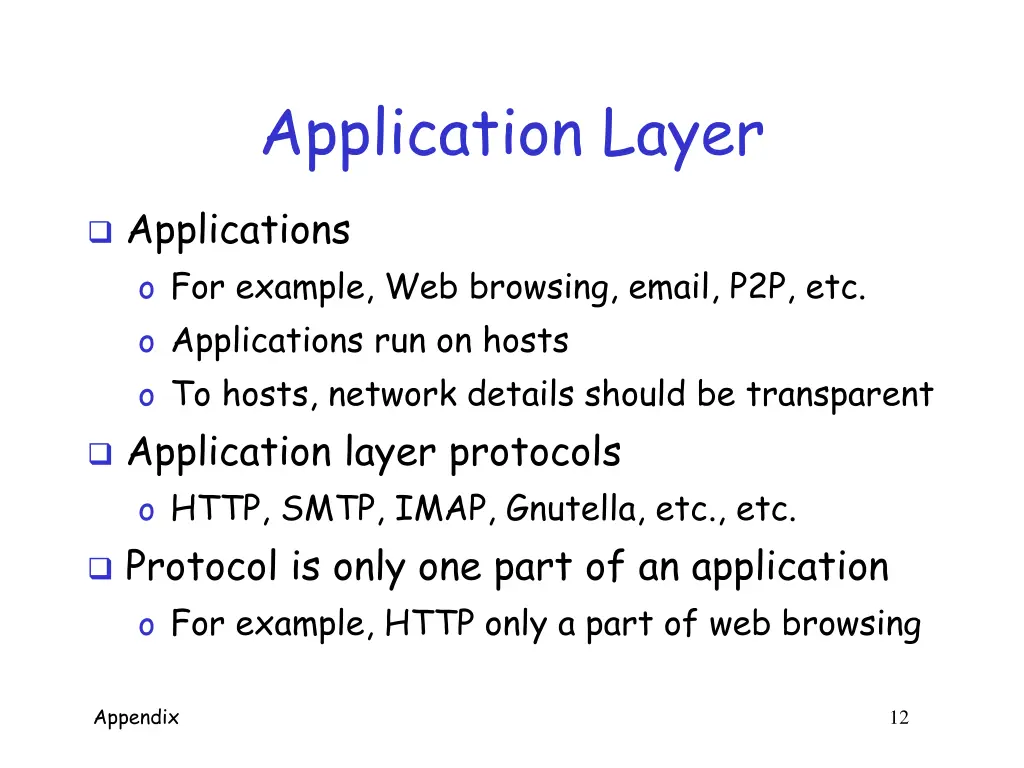 application layer