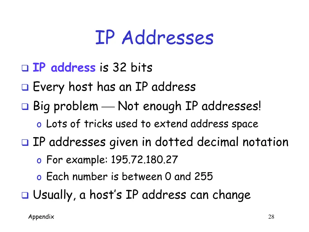 ip addresses