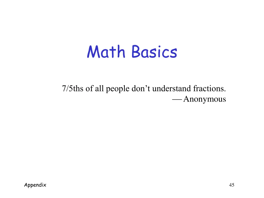 math basics