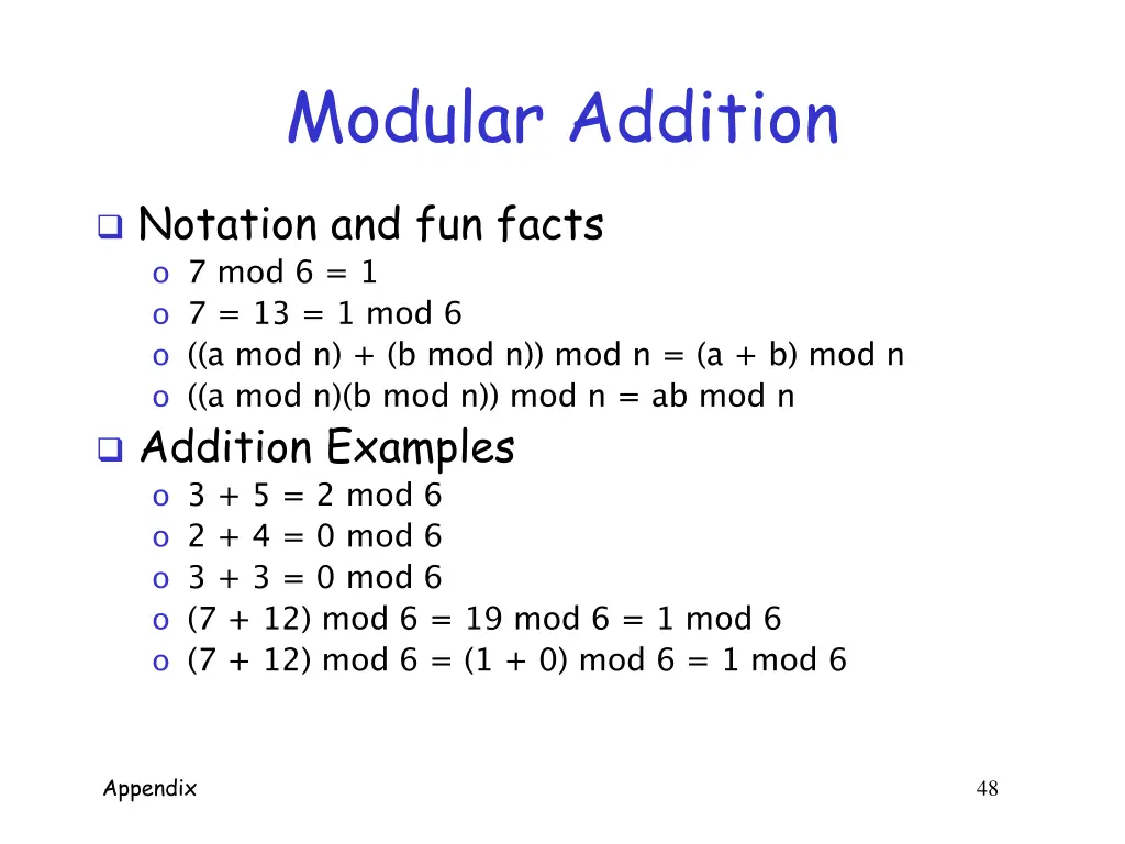 modular addition