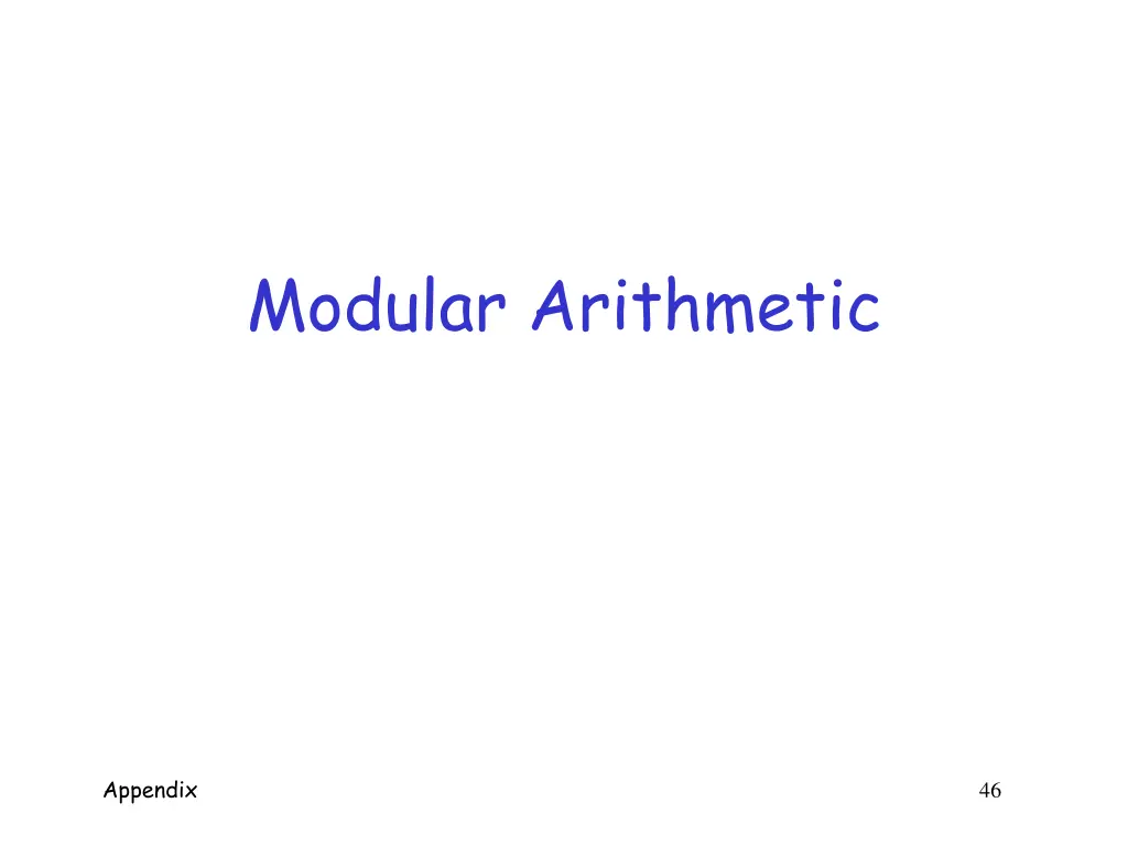 modular arithmetic
