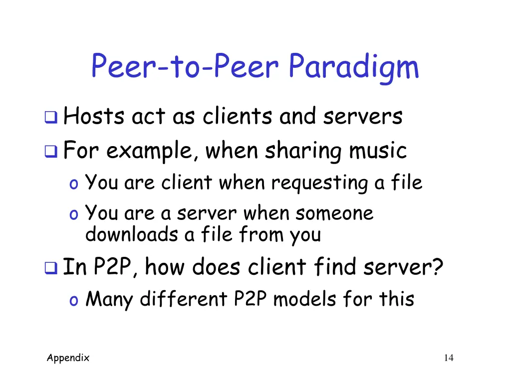 peer to peer paradigm