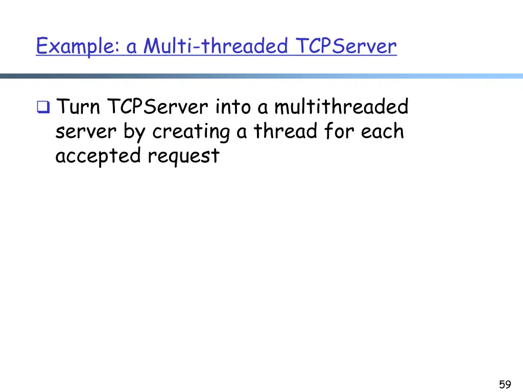 example a multi threaded tcpserver