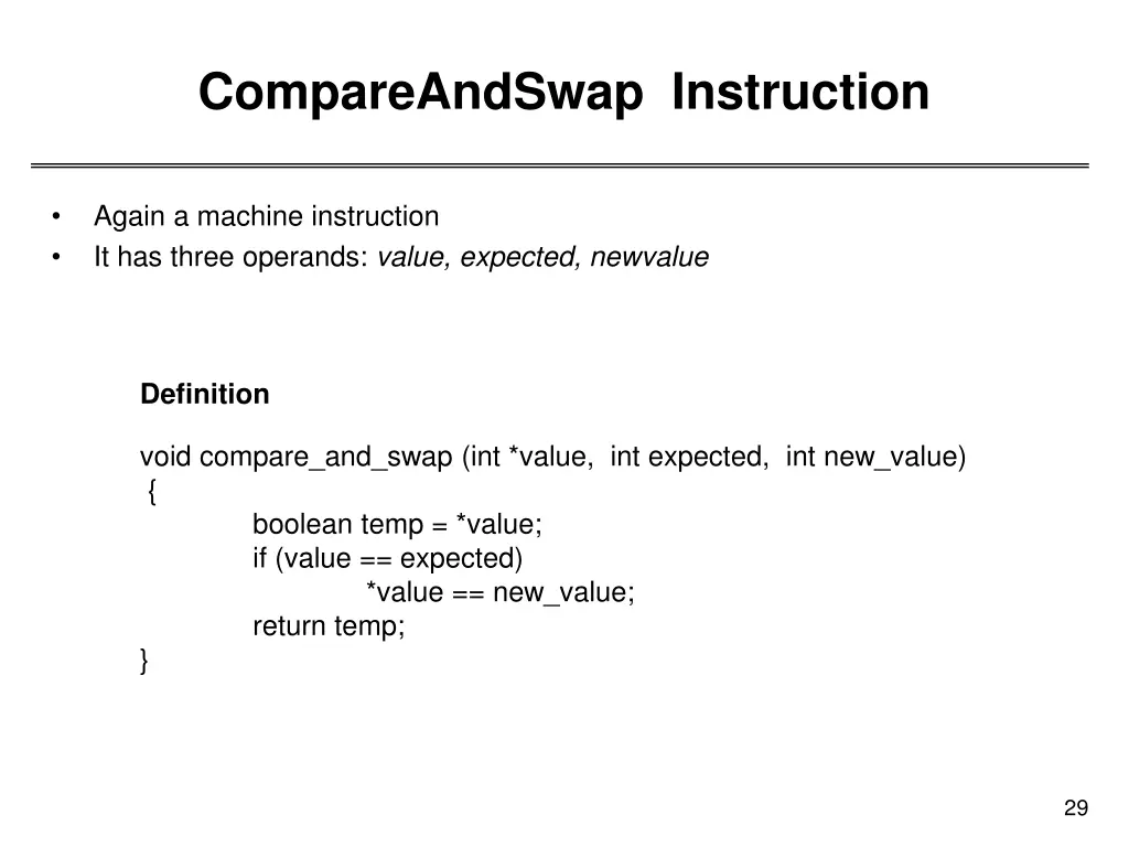 compareandswap instruction