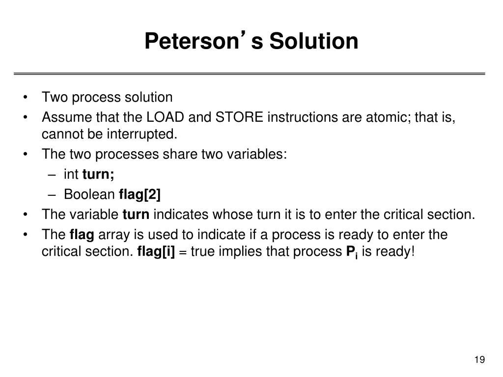 peterson s solution