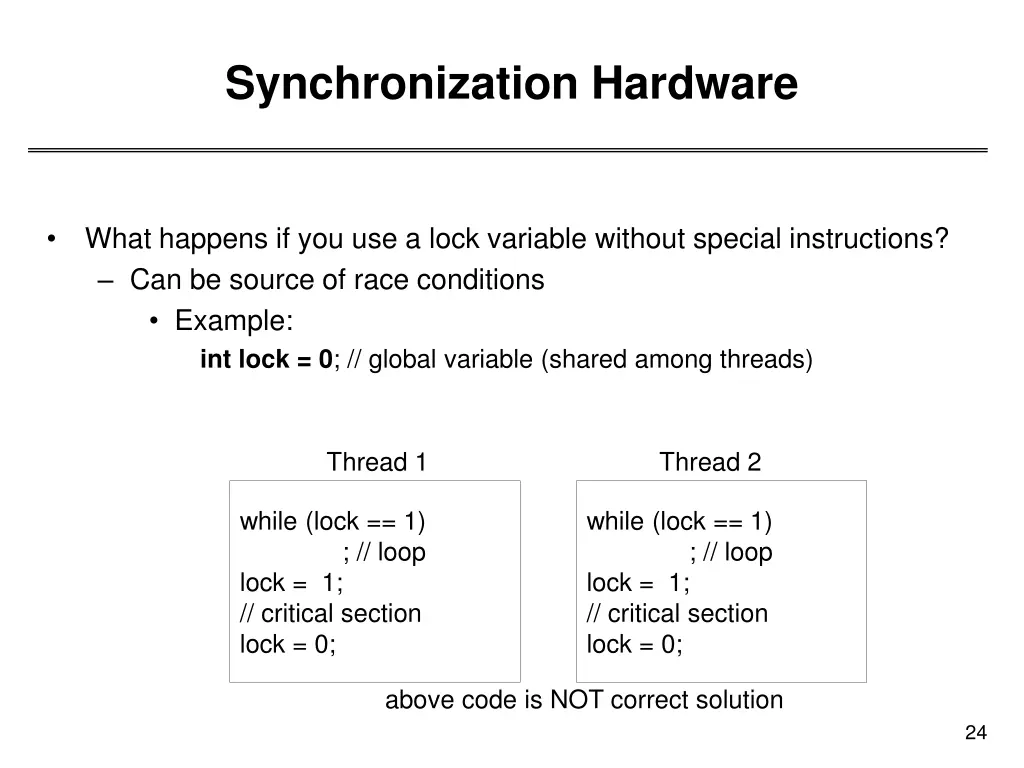 synchronization hardware 1
