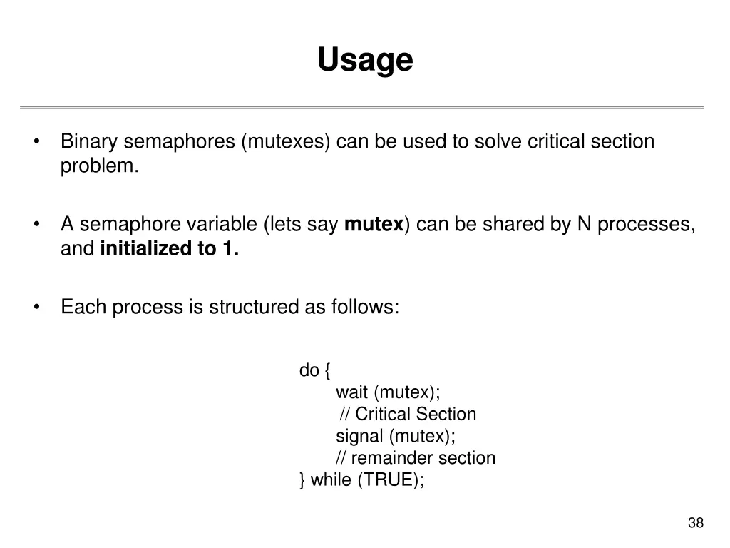 usage