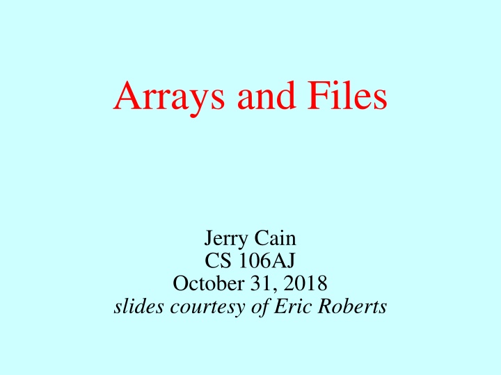 arrays and files