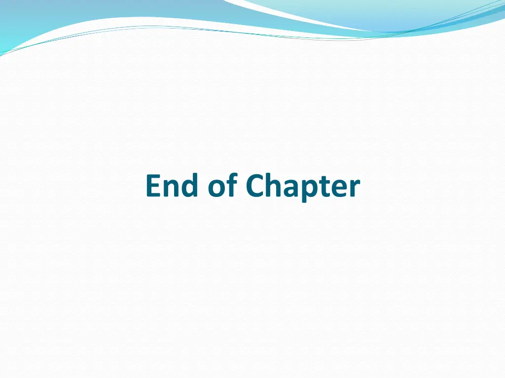 end of chapter