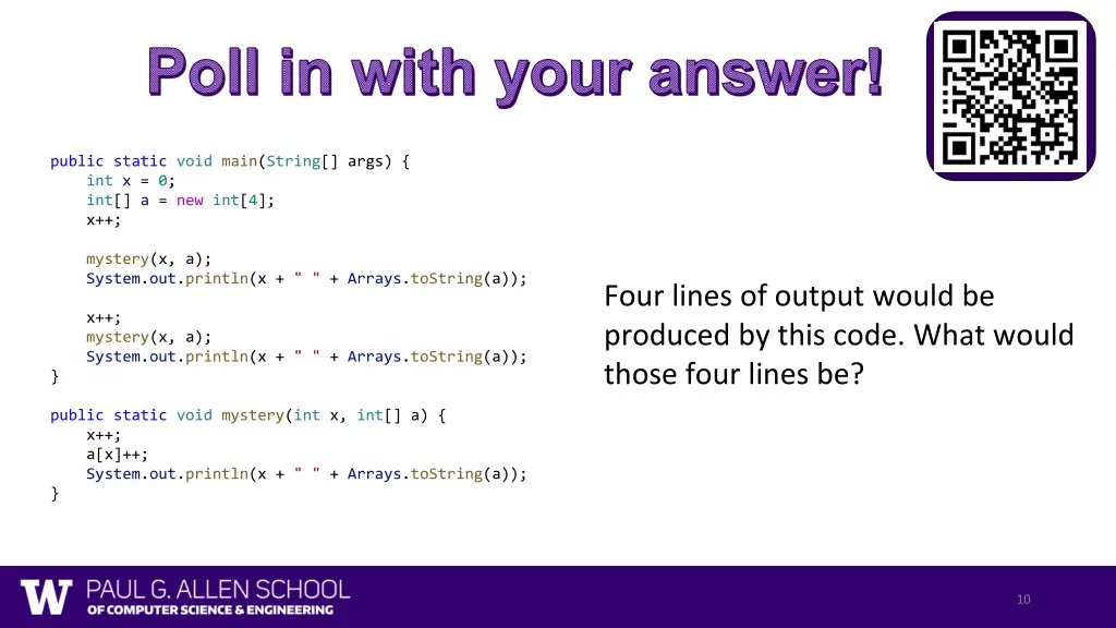 poll in with your answer 1
