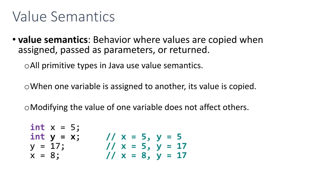 value semantics