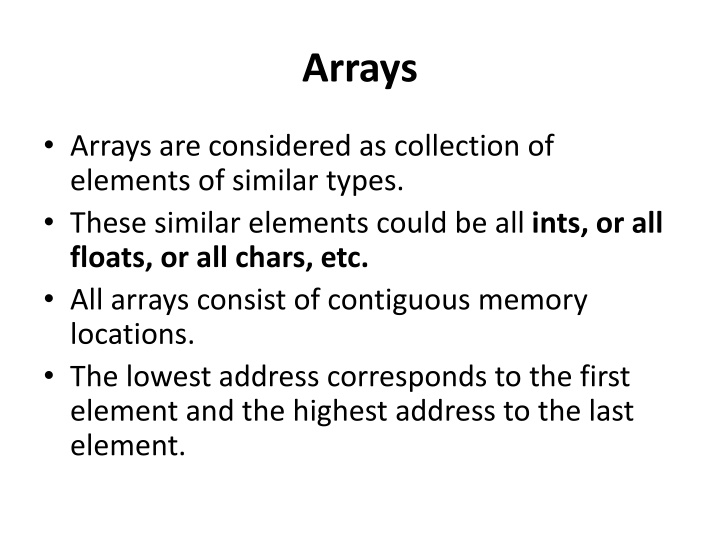 arrays