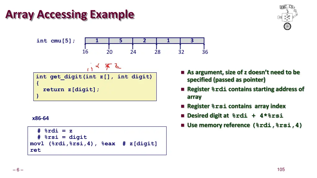 array accessing example