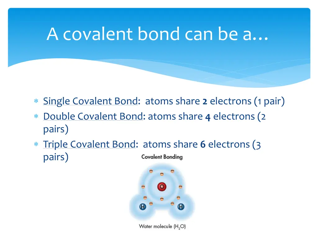 a covalent bond can be a