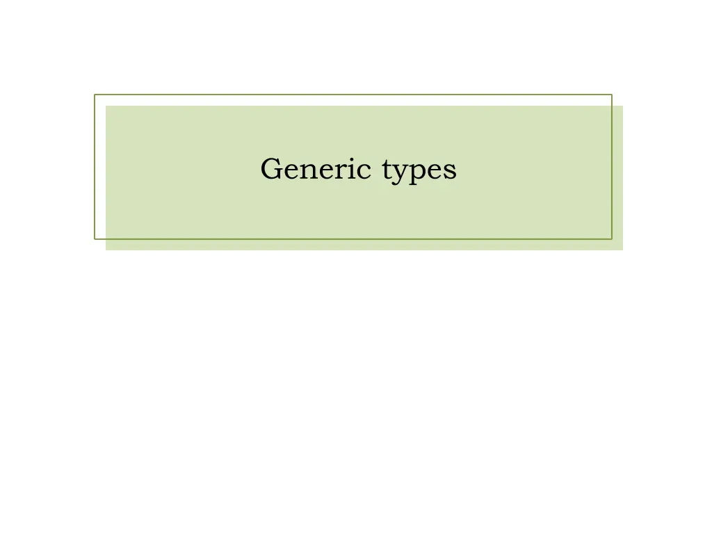 generic types
