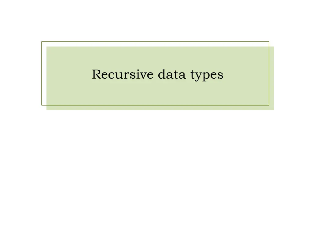 recursive data types