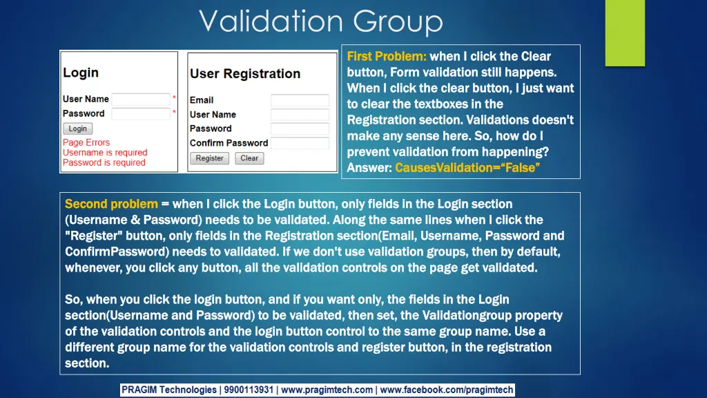 validation group