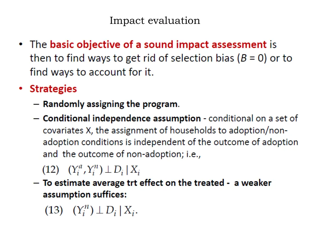 impact evaluation
