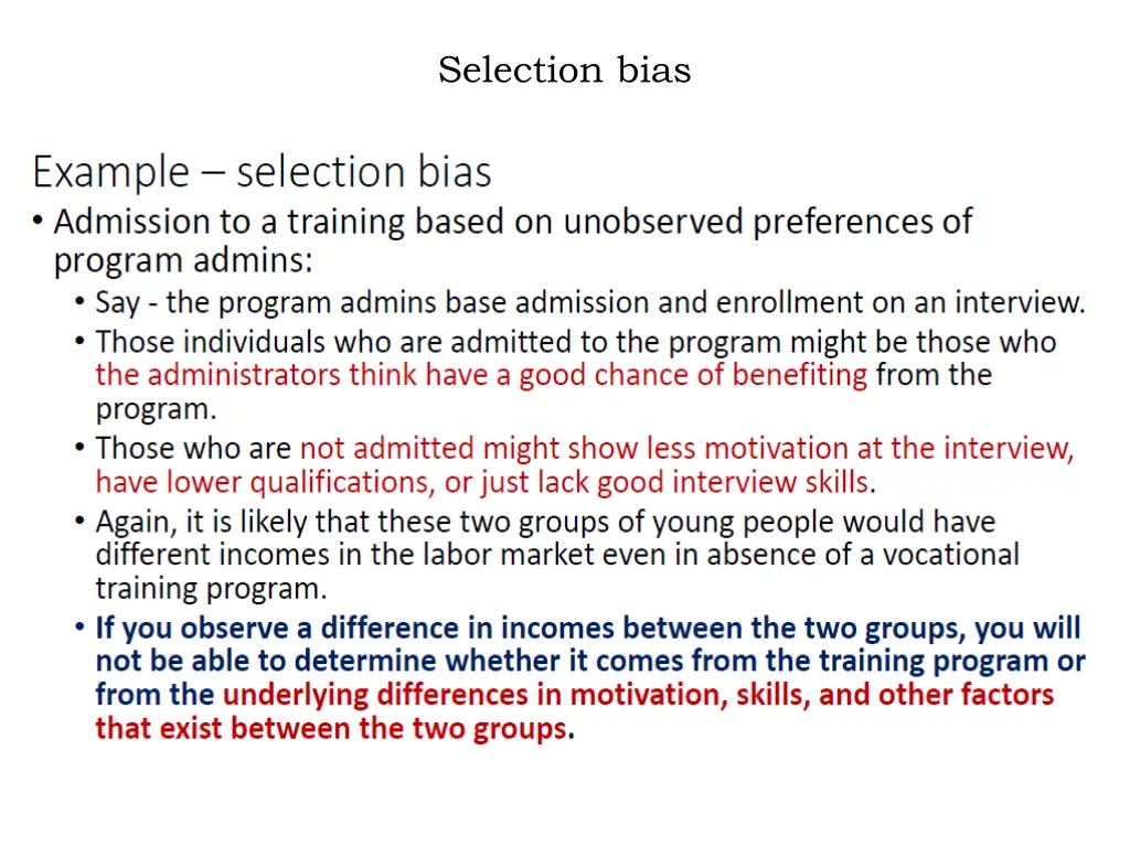 selection bias