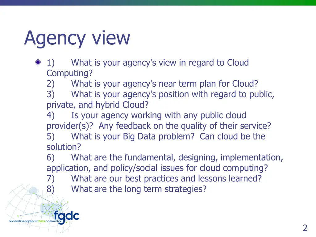 agency view