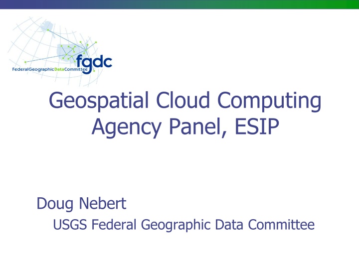 geospatial cloud computing agency panel esip