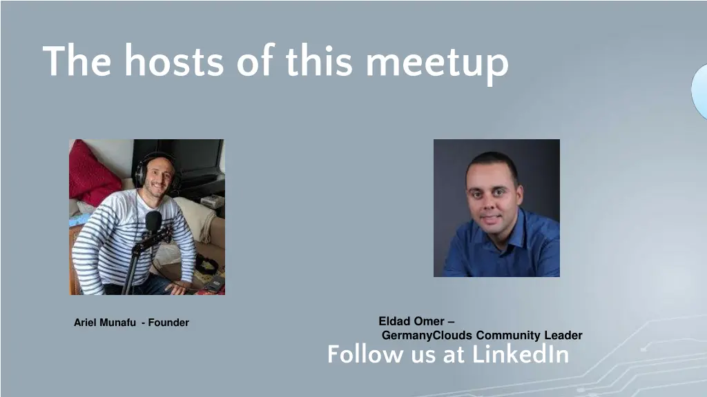 the hosts of this meetup