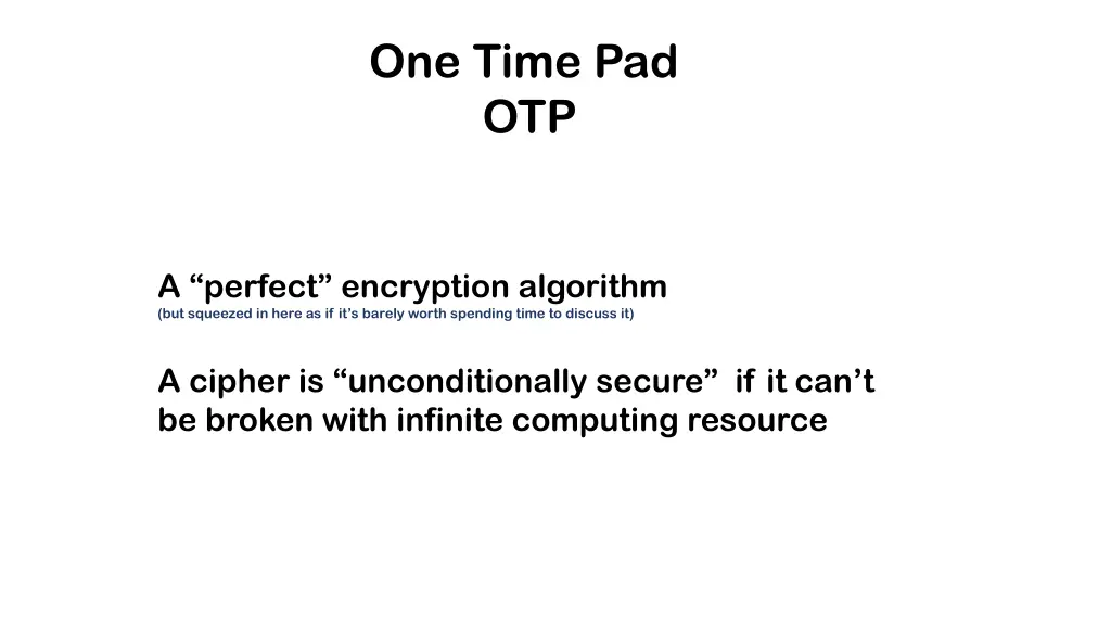 one time pad otp