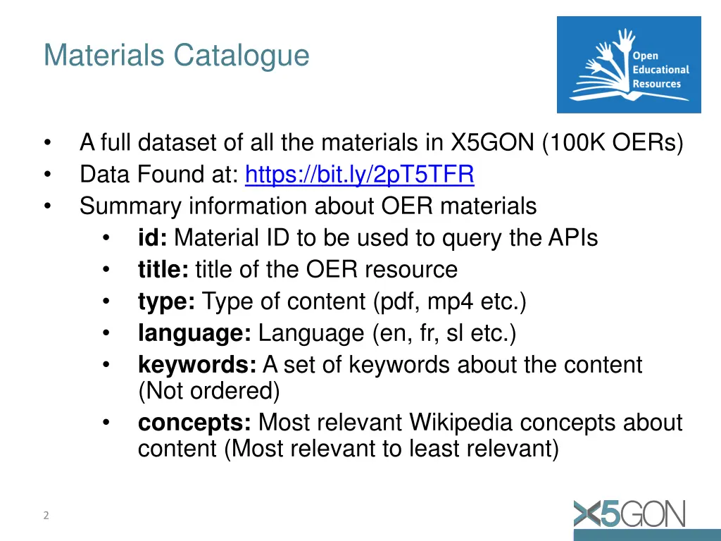 materials catalogue