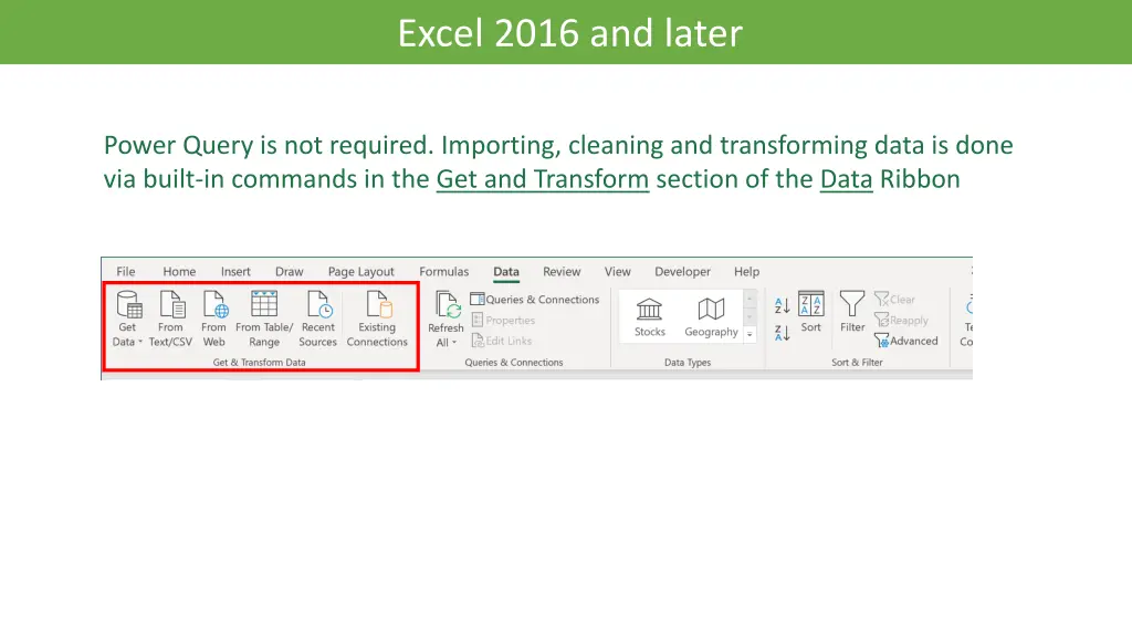 excel 2016 and later