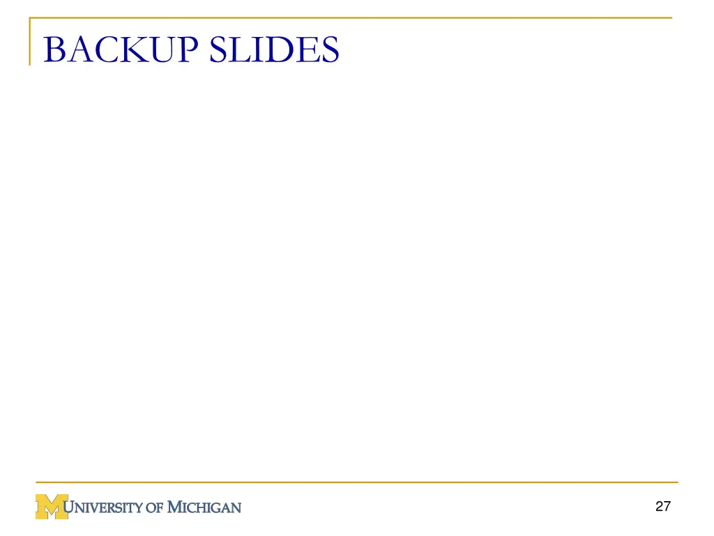 backup slides