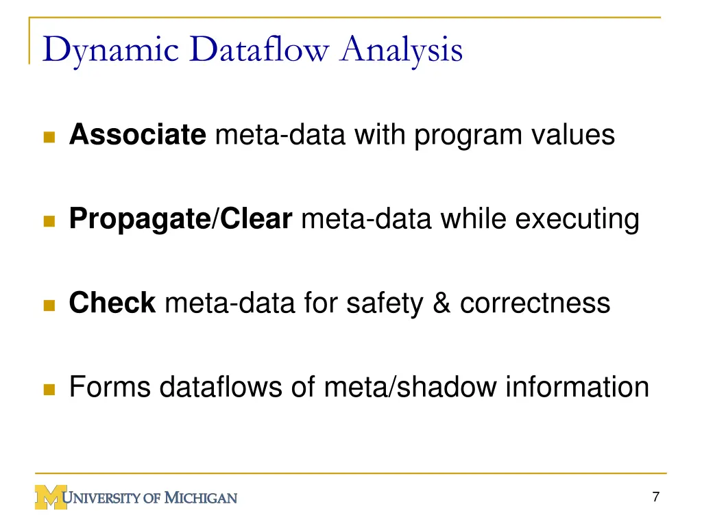 dynamic dataflow analysis