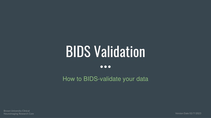 bids validation