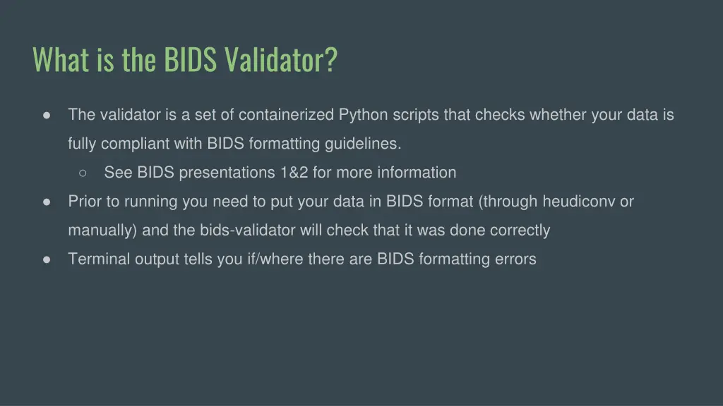 what is the bids validator