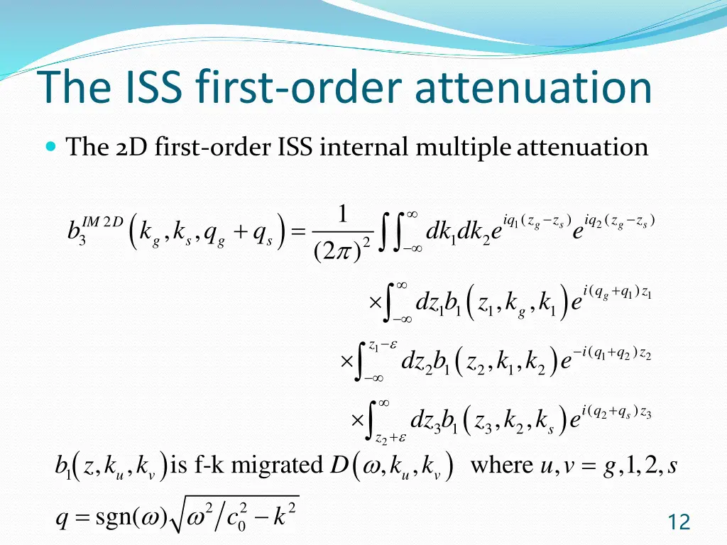 the iss first order attenuation