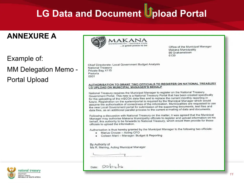 lg data and document pload portal