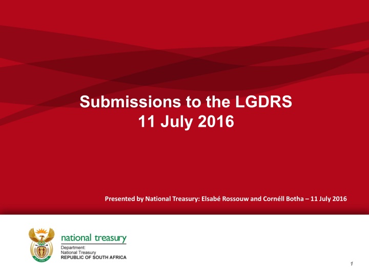 submissions to the lgdrs 11 july 2016