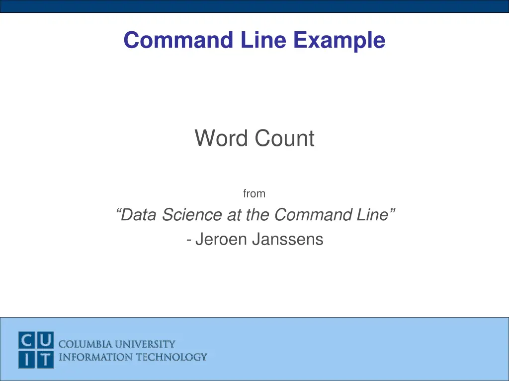 command line example