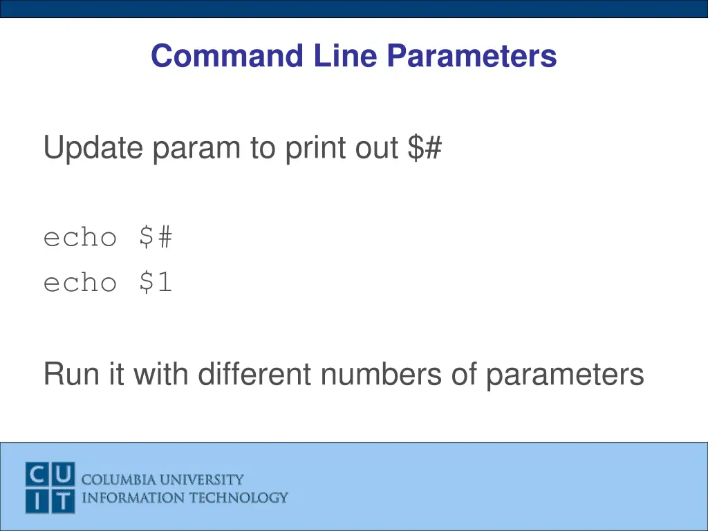 command line parameters 7