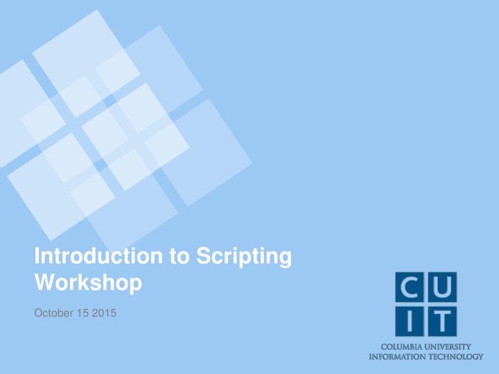 introduction to scripting workshop