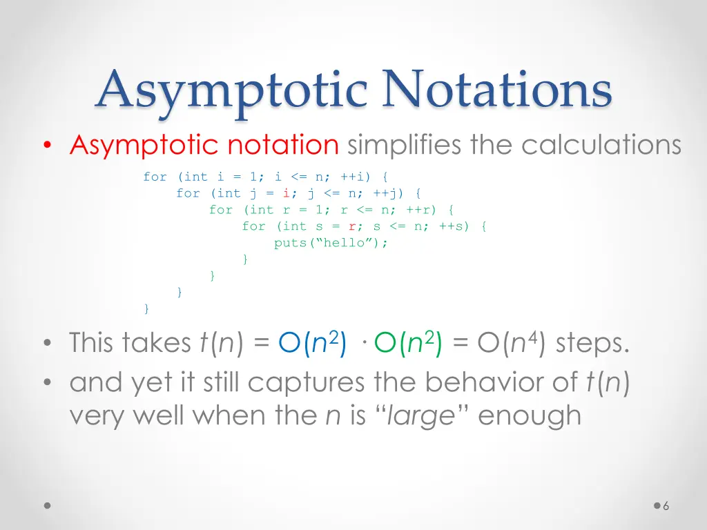 asymptotic notations asymptotic notation