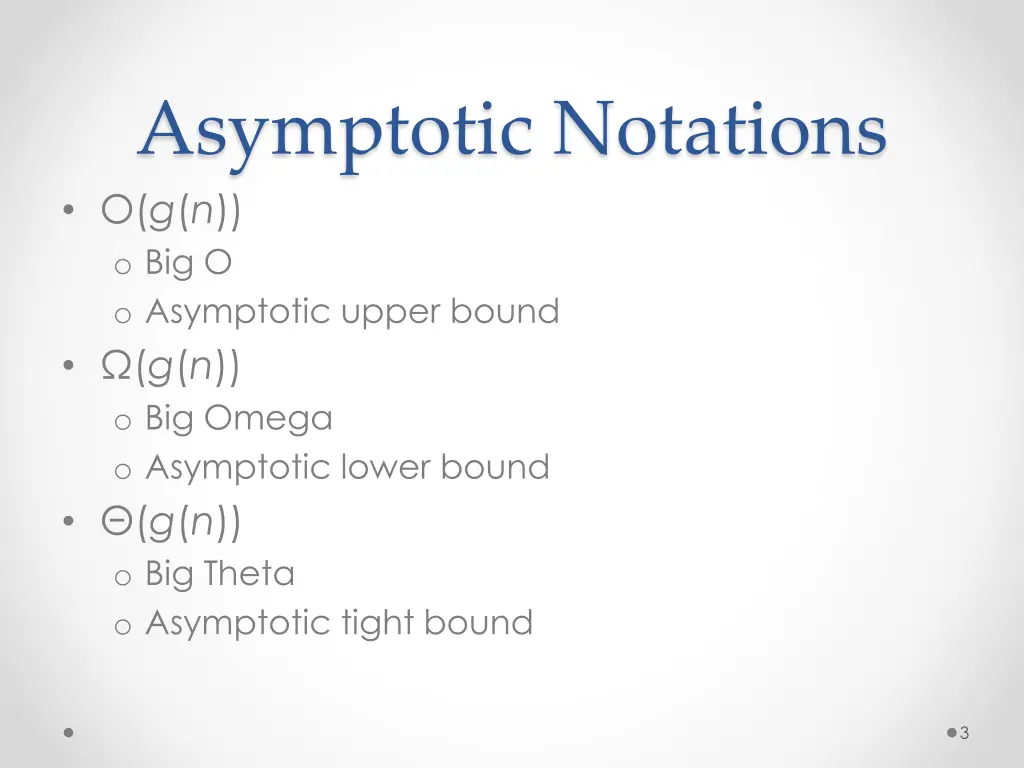 asymptotic notations o g n o big o o asymptotic