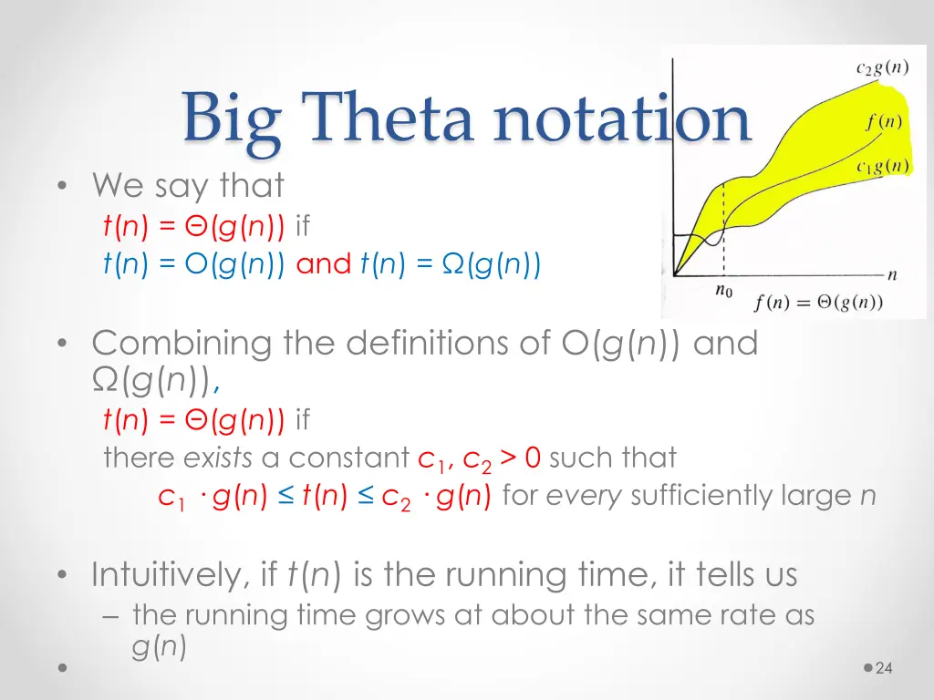 big theta notation we say that