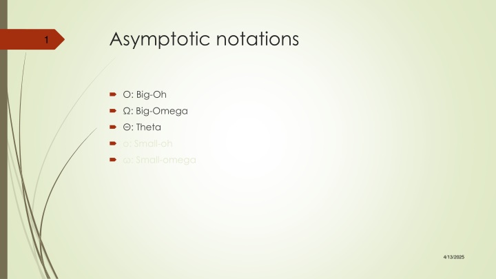 asymptotic notations