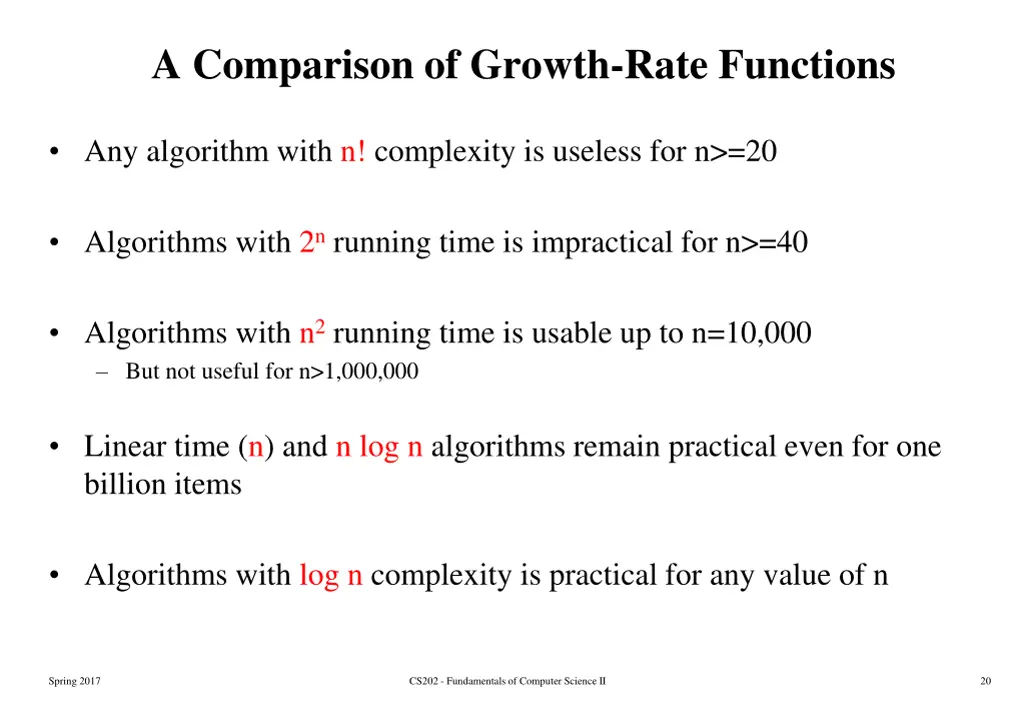 a comparison of growth rate functions 2