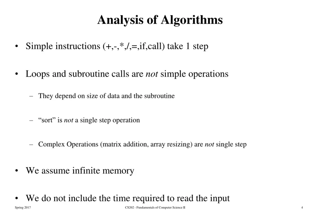 analysis of algorithms 2
